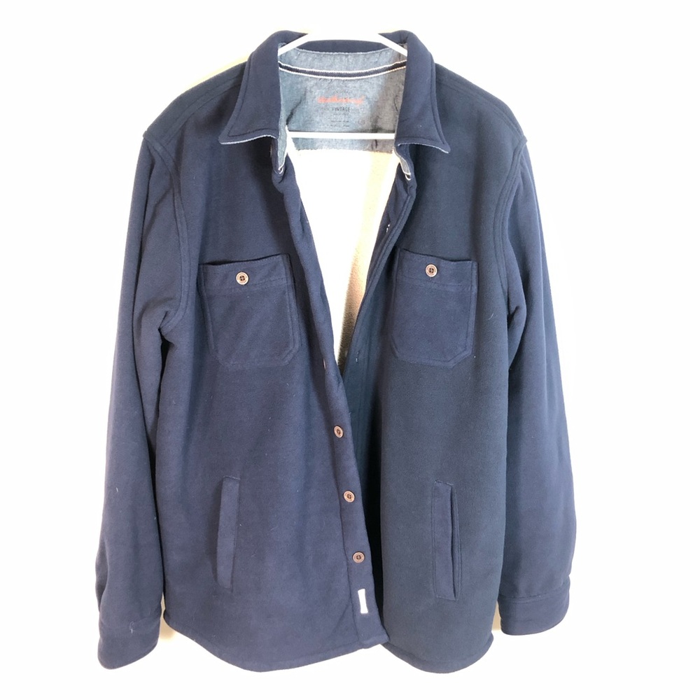 Weatherproof Men's Sherpa-Lined Fleece Button-up